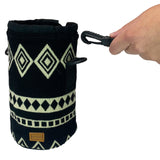 Inca Style Water Bottle Carrier Holder, Sleeve Bottle Sling | Obsidian Black