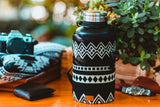 Inca Style Water Bottle Carrier Holder, Sleeve Bottle Sling | Obsidian Black