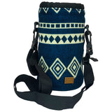 Inca Style Water Bottle Carrier Holder, Sleeve Bottle Sling | Laguna Blue