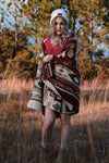 Inca Ecuadorian Blanket - Aztec / Southwest Artisan Style | Vinicunca Maroon