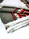 Inca Aztec Sherpa Warm Blanket | Chimborazo Beige