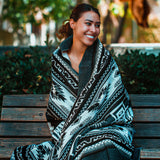 Inca Ecuadorian Blanket, Aztec / Southwest Artisan Style | Cotopaxi Slate