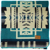 Inca Ecuadorian Blanket, Aztec / Southwest Artisan Style | Quilotoa Teal